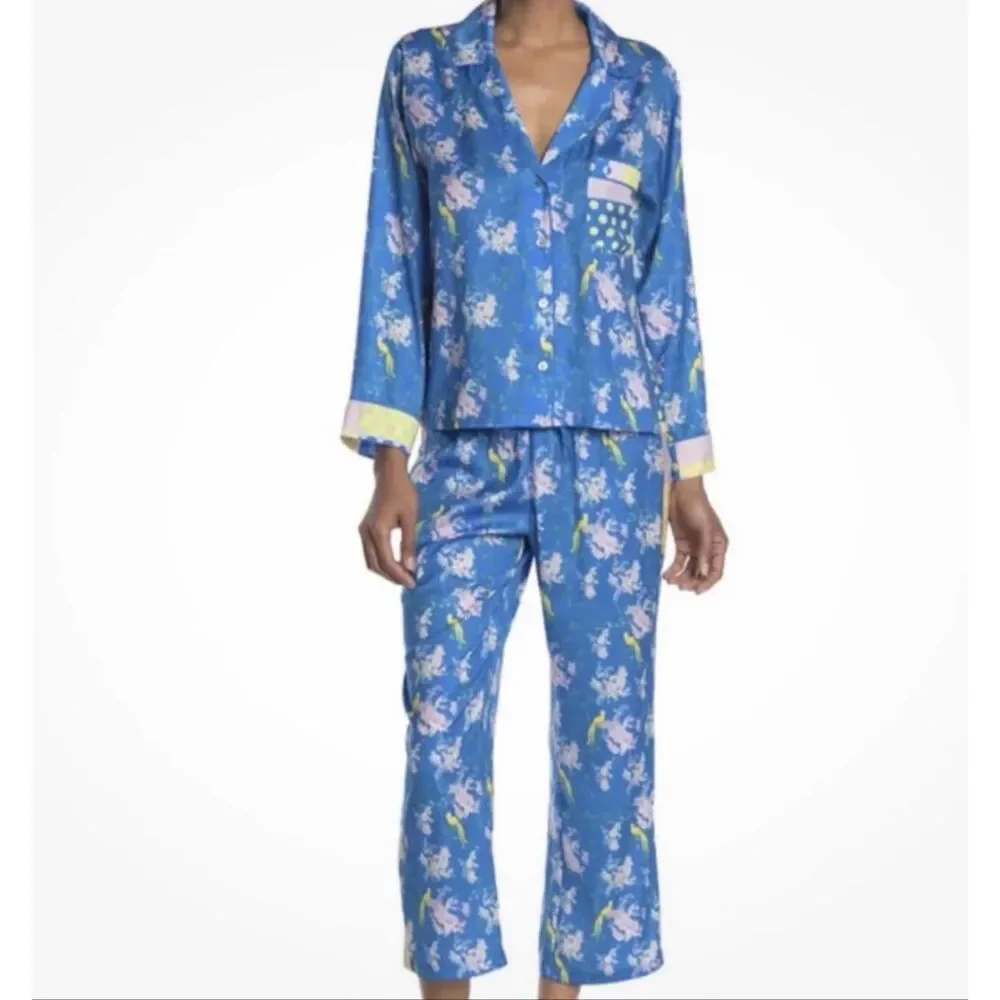 Ugg Satin Floral PJ Set | Blue in XL